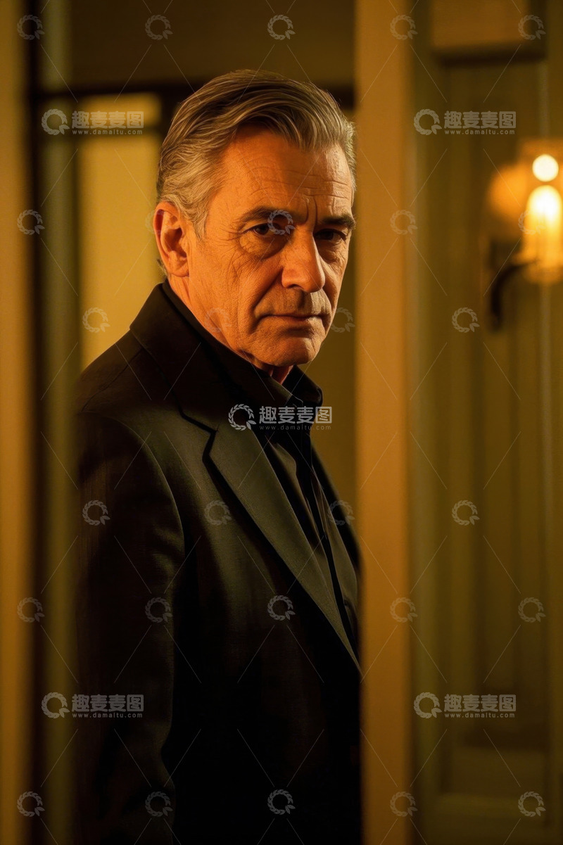 高清大图下载【趣麦麦图】西装革履的中年男子肖像