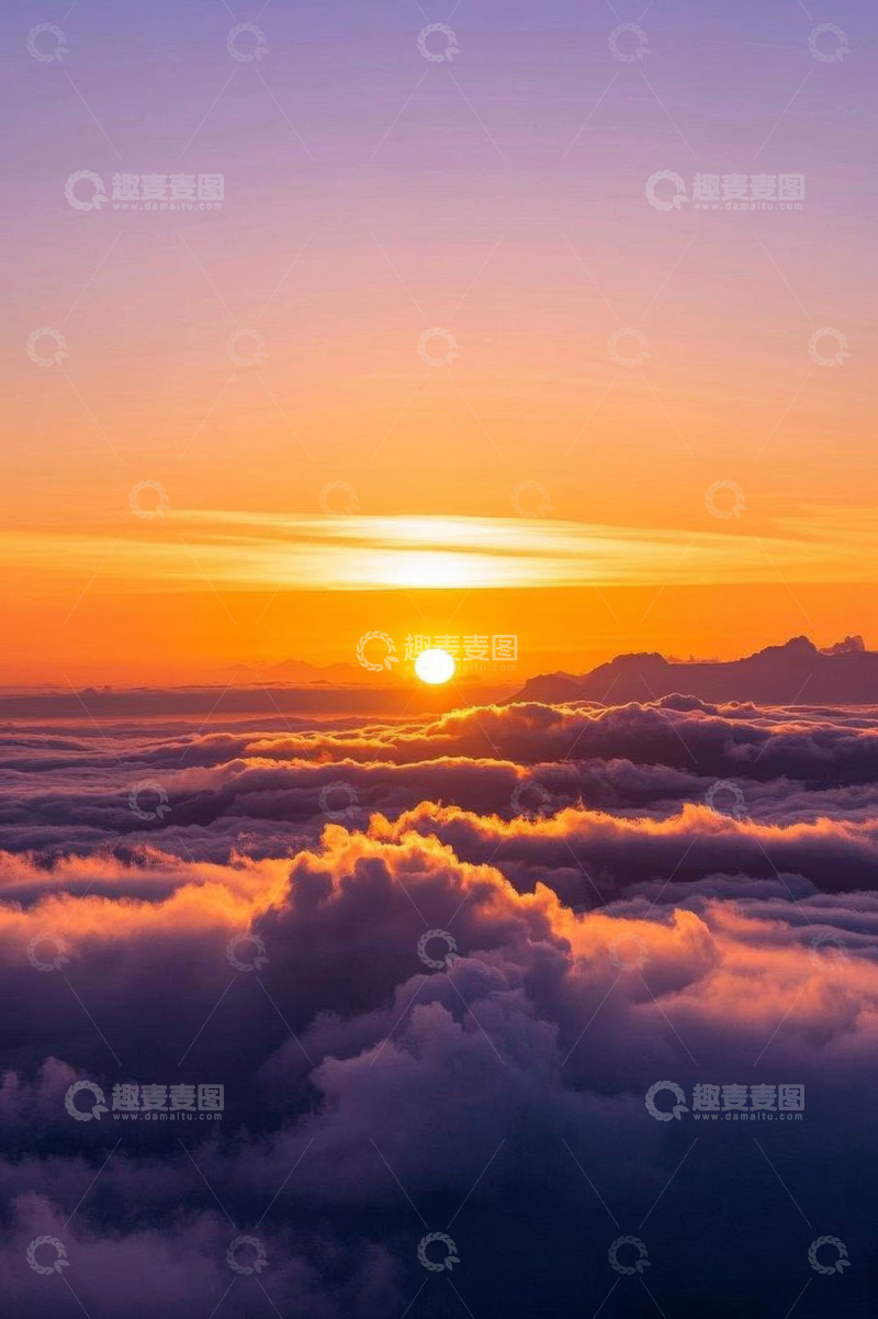 高清大图下载【趣麦麦图】云海之上的日出景象