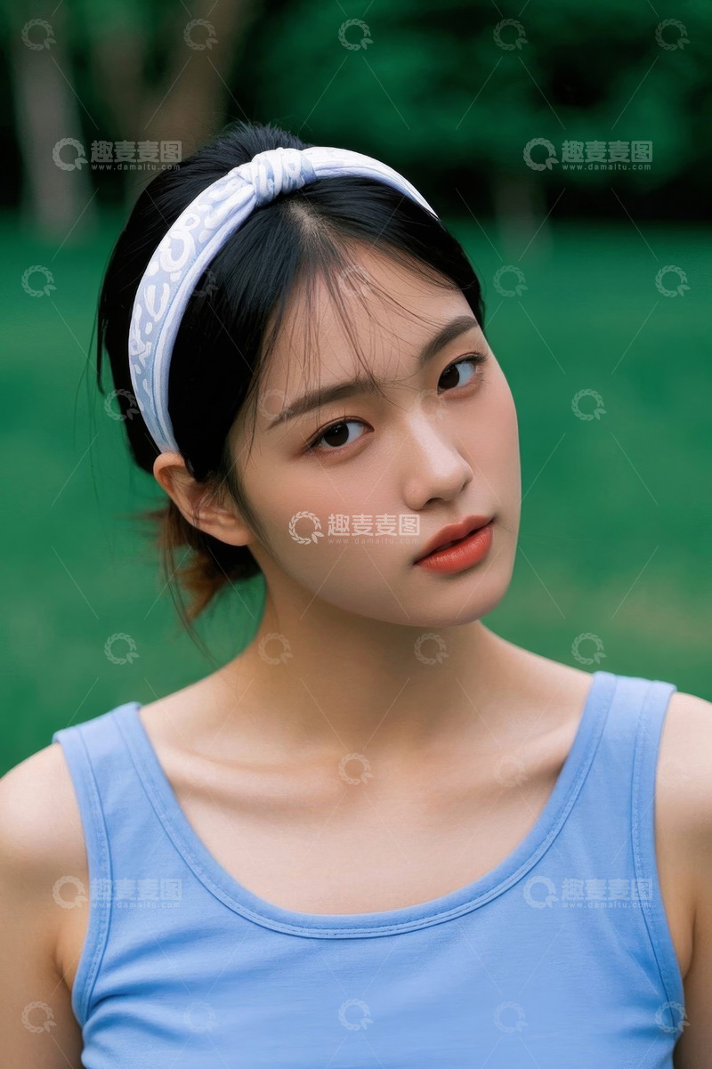 高清大图下载【趣麦麦图】户外清新少女写真温柔甜美