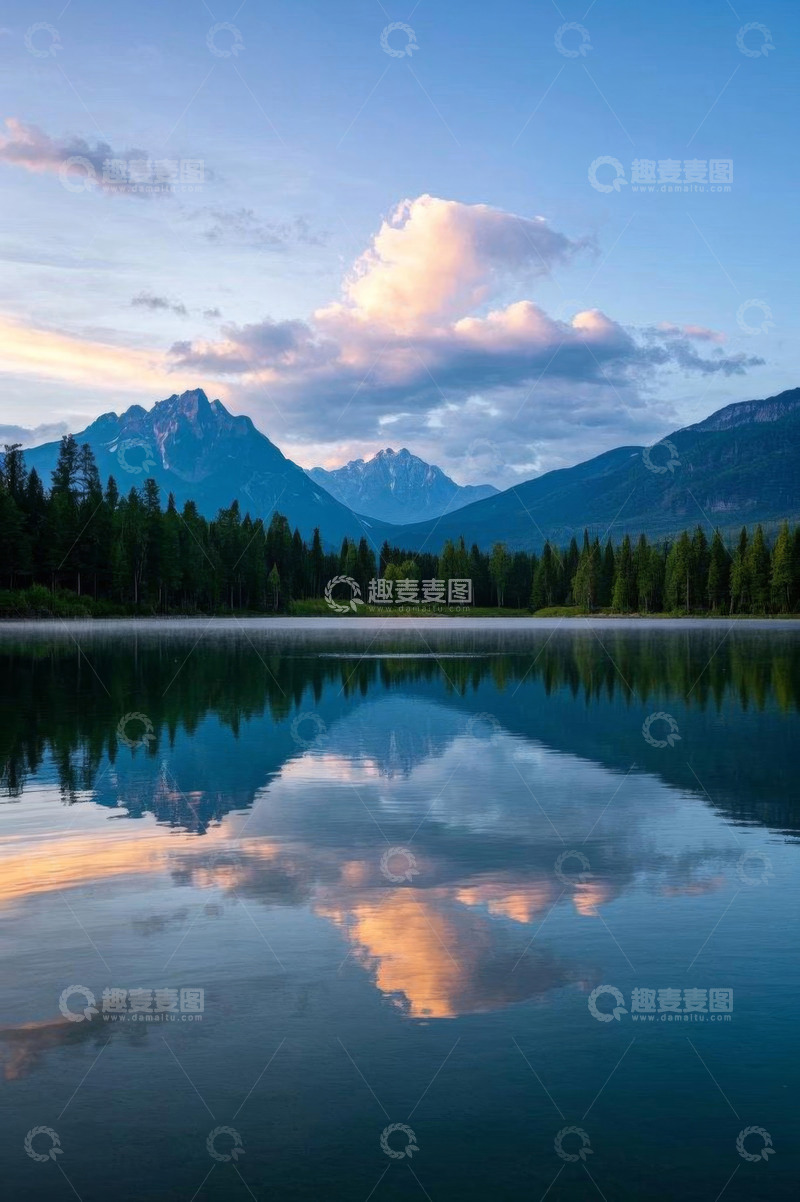 高清大图下载【趣麦麦图】湖光山色森林自然风光