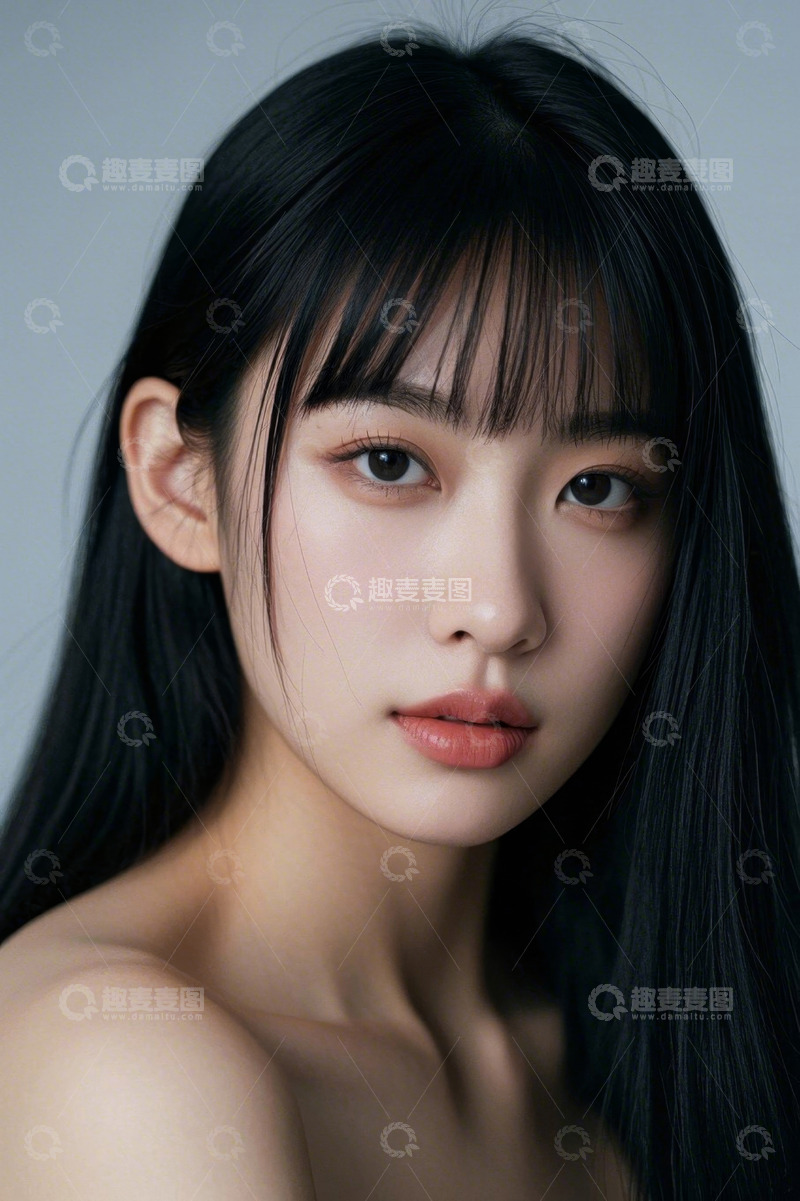 高清大图下载【趣麦麦图】美丽女子肖像写真眼神清澈