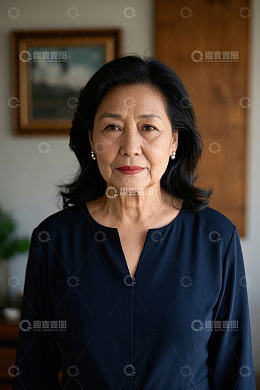 优雅自信的年长女性肖像