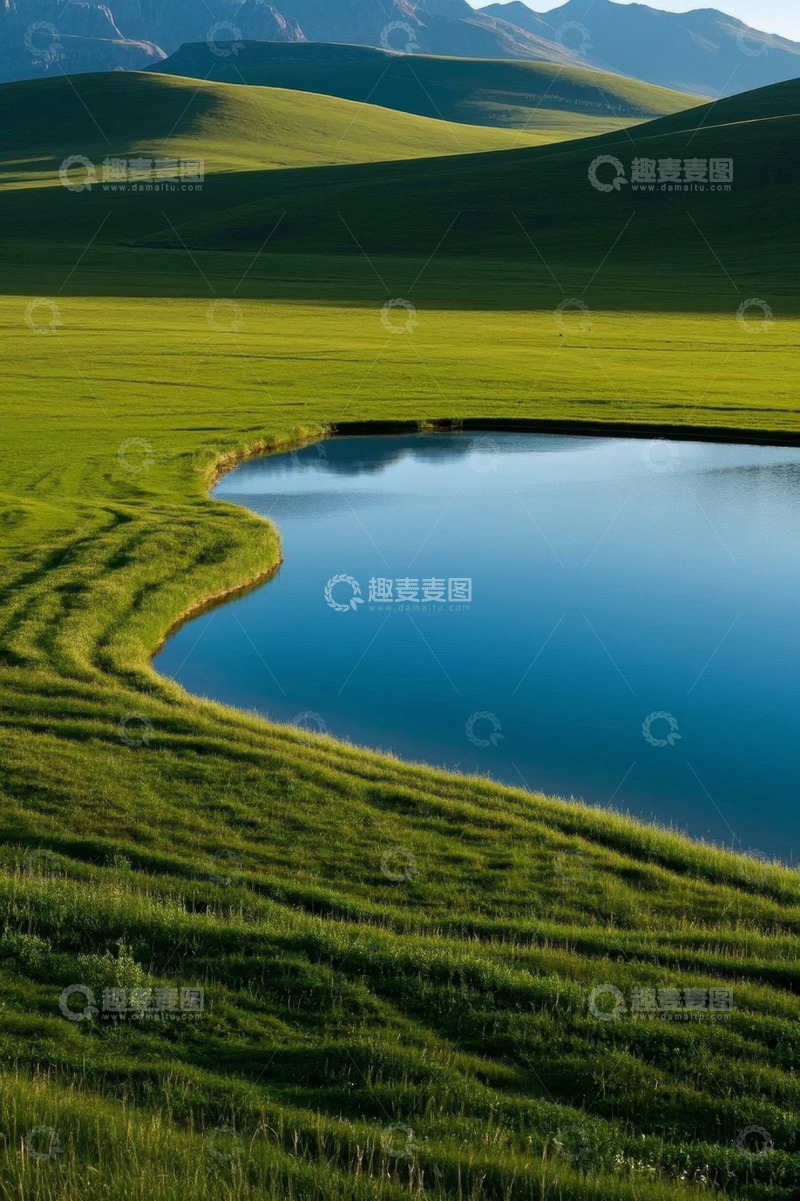 高清大图下载【趣麦麦图】草原湖泊自然风光