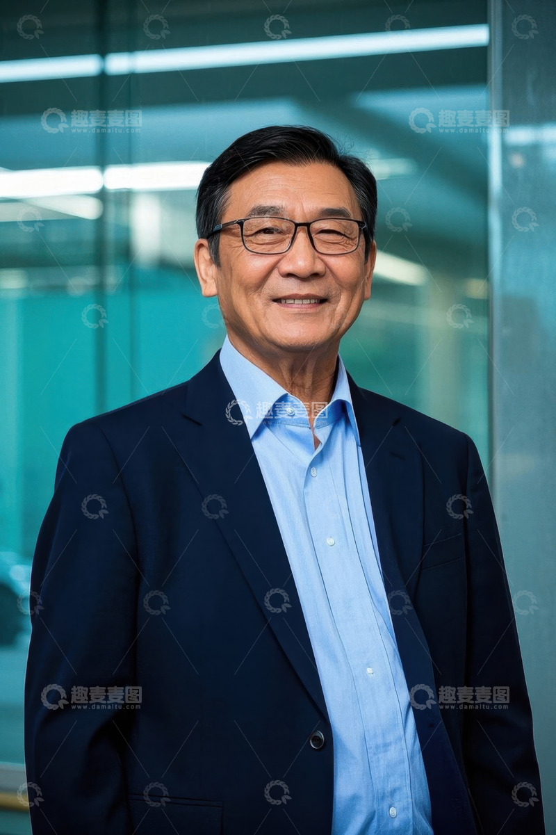 高清大图下载【趣麦麦图】一位笑容可掬的亚洲男士肖像