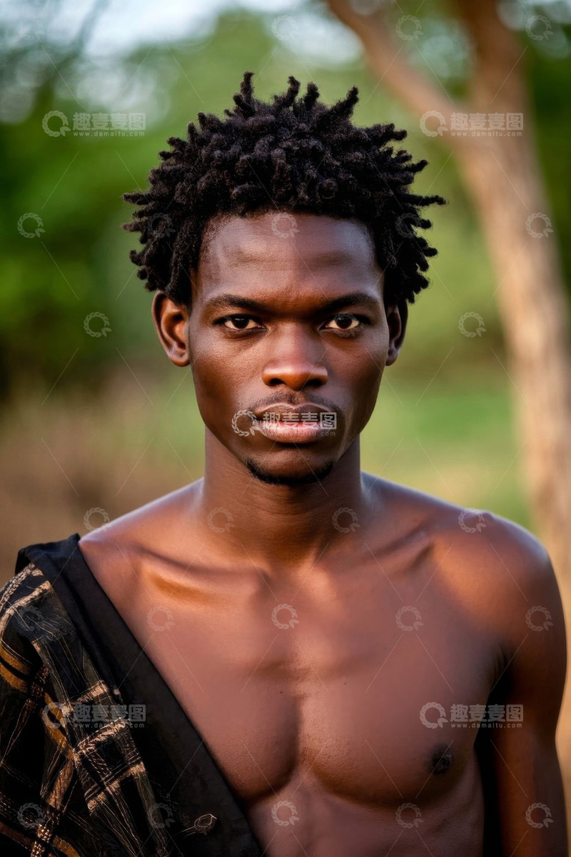 高清大图下载【趣麦麦图】非洲年轻男子肖像写真