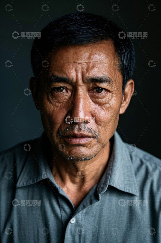 一位亚洲老年男子的肖像