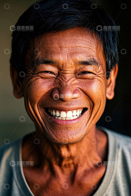 快乐微笑的老年男子肖像