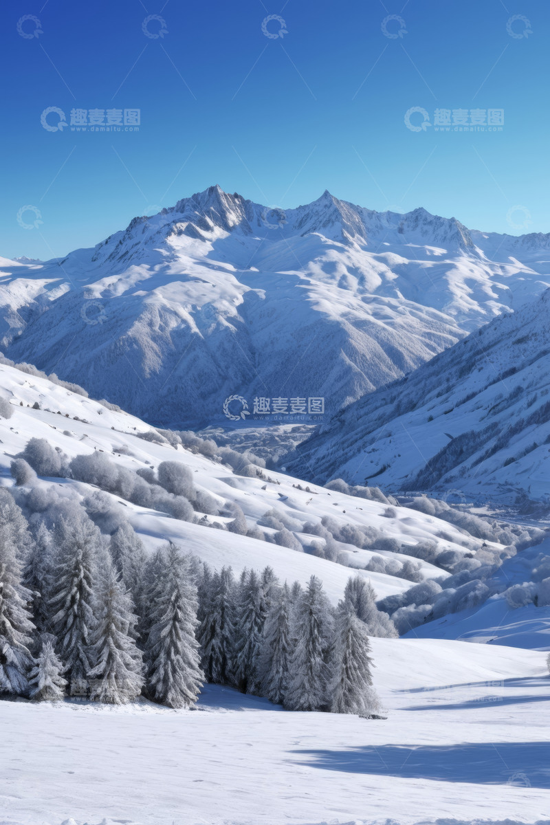 高清大图下载【趣麦麦图】雪山雪景自然风光