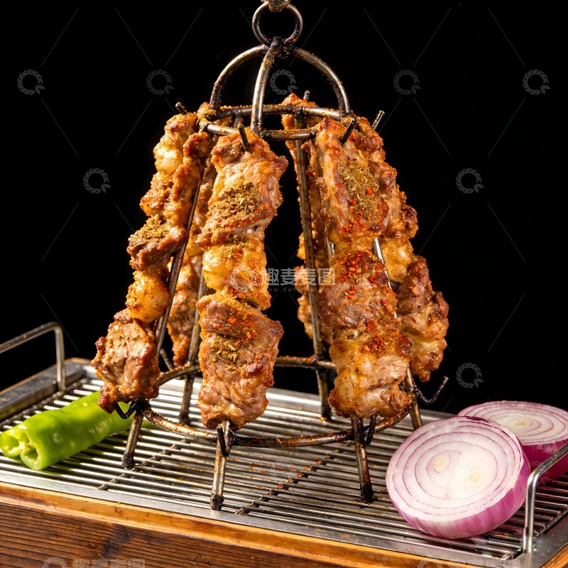 高清大图下载【趣麦麦图】新疆美食架子肉