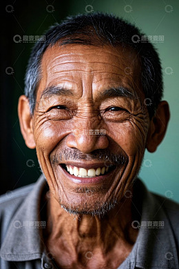 快乐的老年男子肖像照片