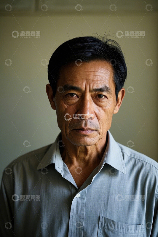 一位亚洲老年男子肖像照