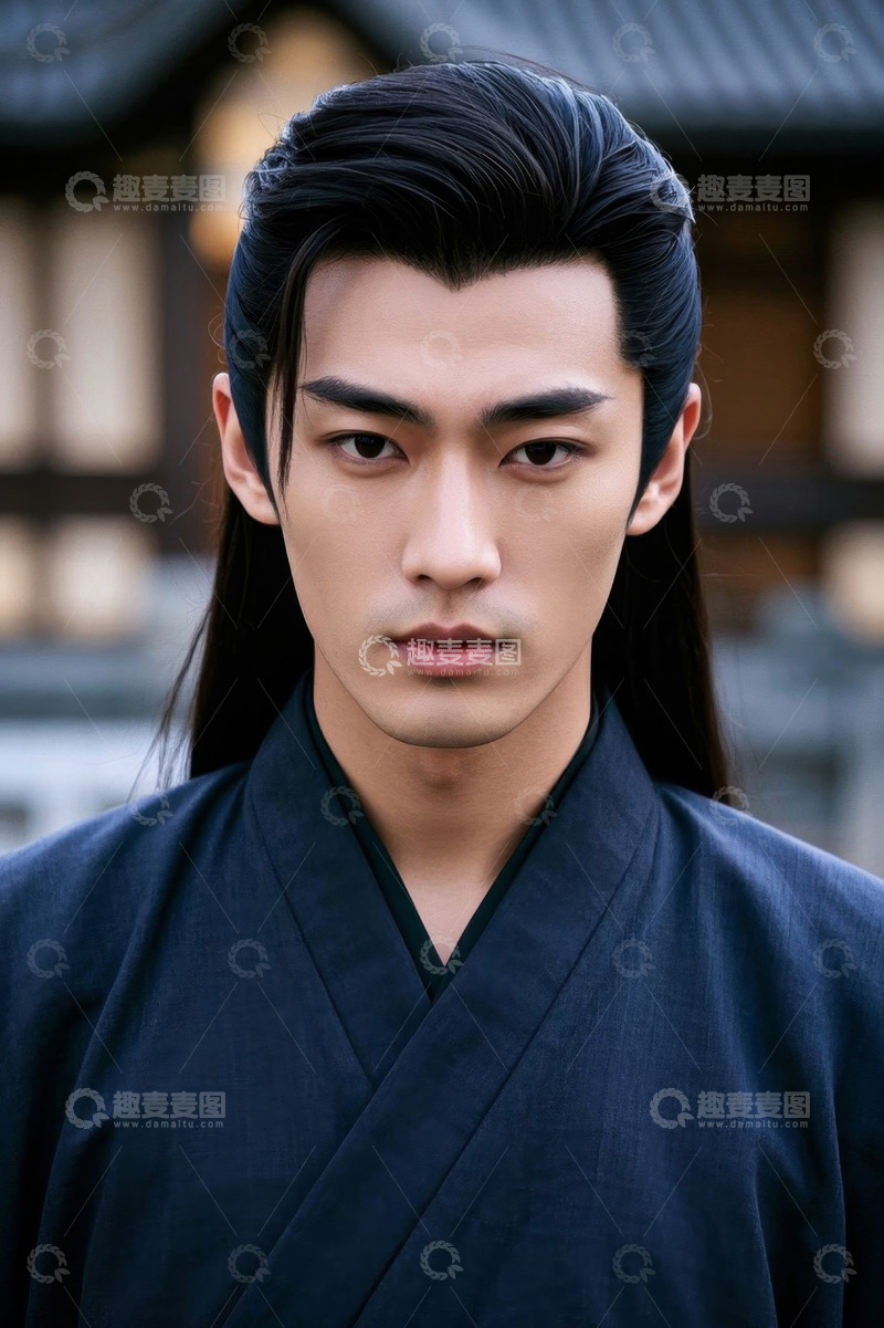 高清大图下载【趣麦麦图】古装男子深邃眼神凝视