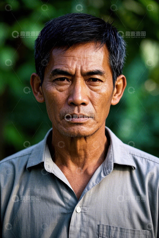 一位亚洲老年男子肖像