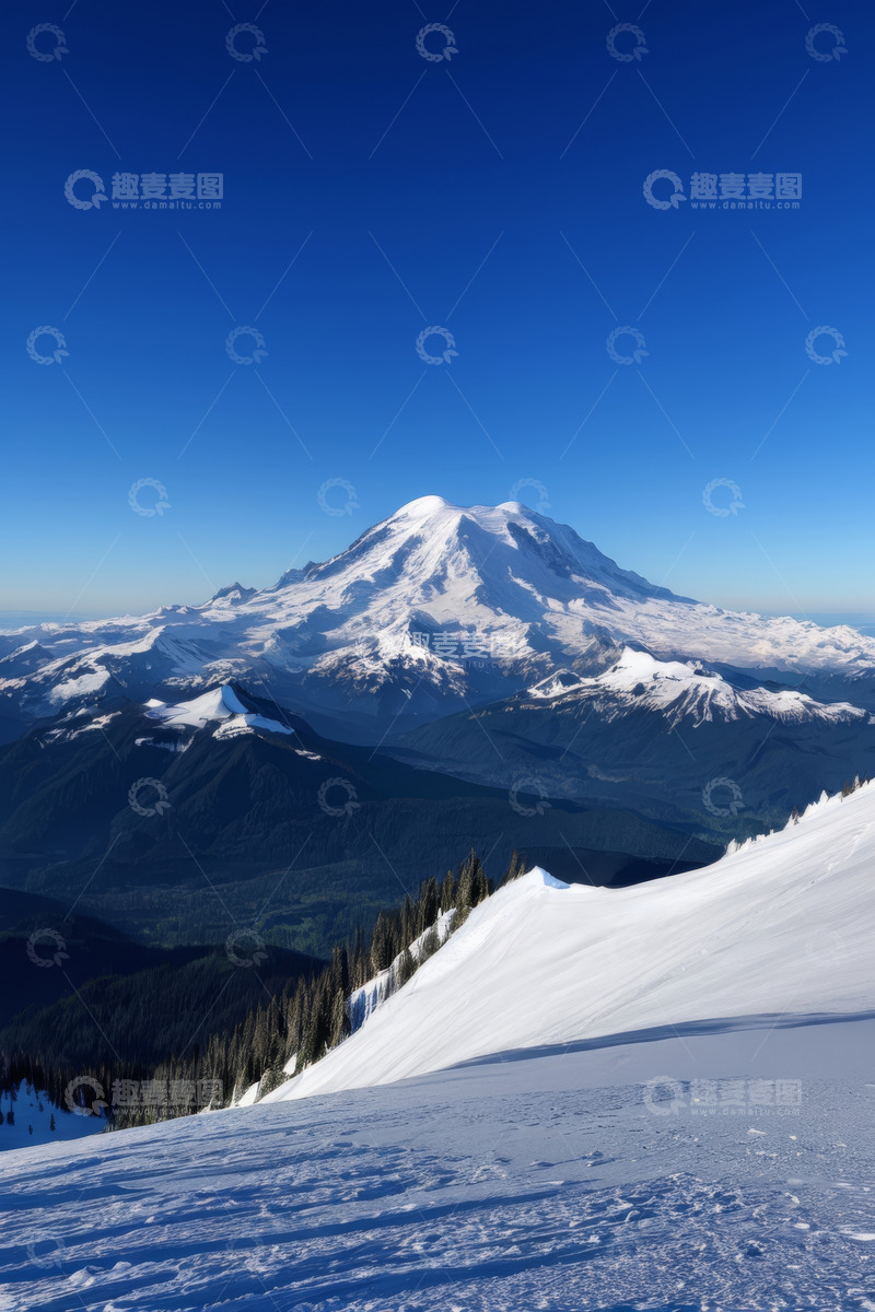 高清大图下载【趣麦麦图】雪山远景自然风光