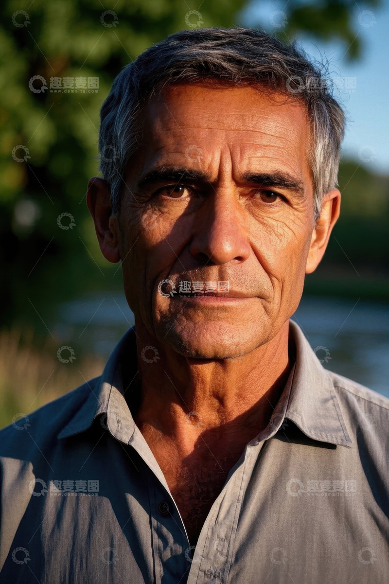 高清大图下载【趣麦麦图】户外光影下成熟男士肖像