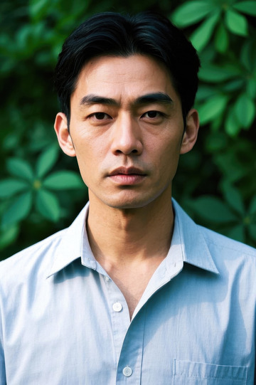 亚洲男子户外写真照片
