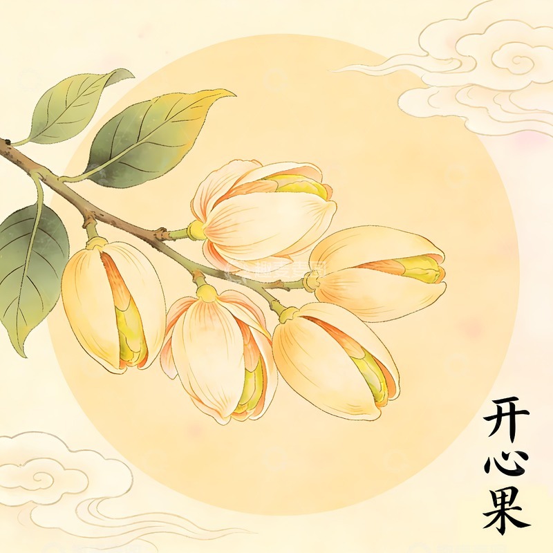 高清大图下载【趣麦麦图】开心果包装绘画