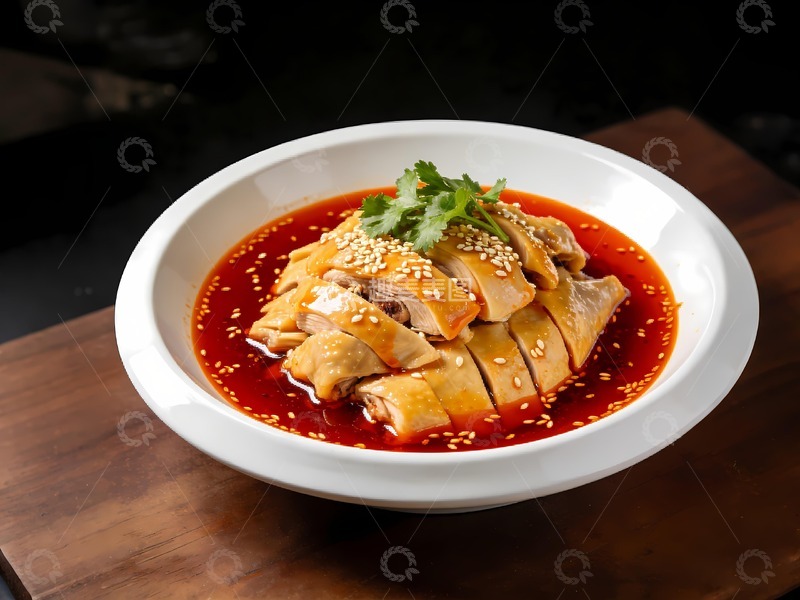 高清大图下载【趣麦麦图】一盘美味口水鸡棒棒鸡