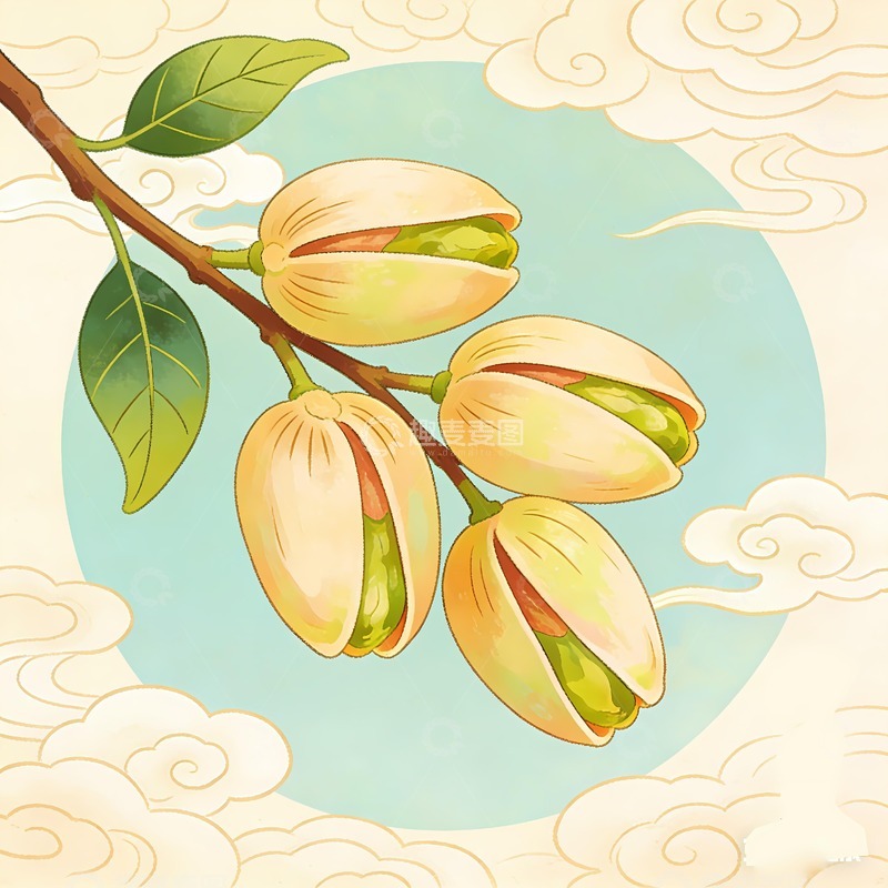 高清大图下载【趣麦麦图】开心果插图绘画