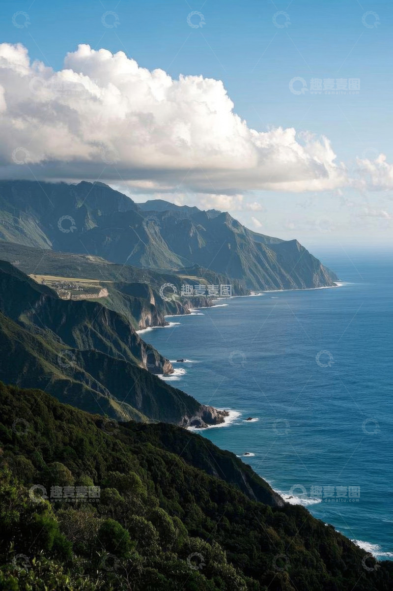 高清大图下载【趣麦麦图】山海相依自然景观