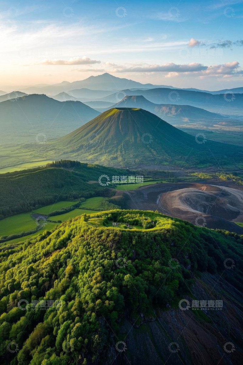 高清大图下载【趣麦麦图】火山自然风光全景