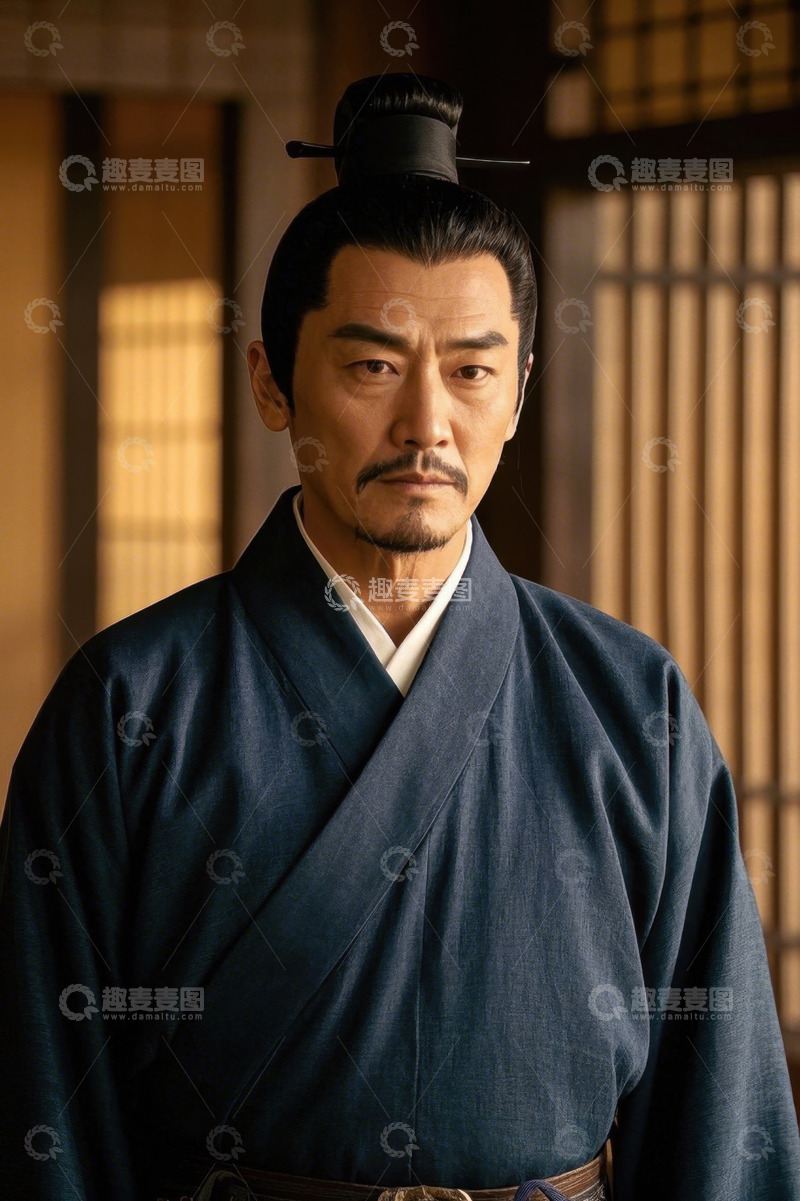 高清大图下载【趣麦麦图】古装男子肖像庄重神态
