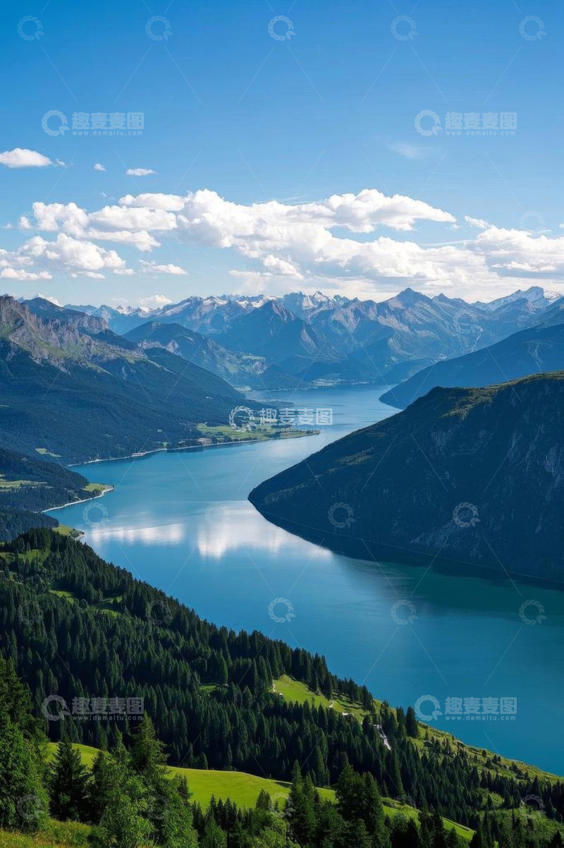 高清大图下载【趣麦麦图】阿尔卑斯山水域自然风光