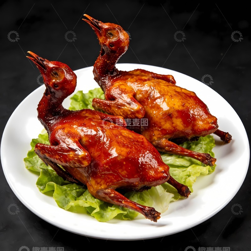 高清大图下载【趣麦麦图】一对诱人的烤鹌鹑