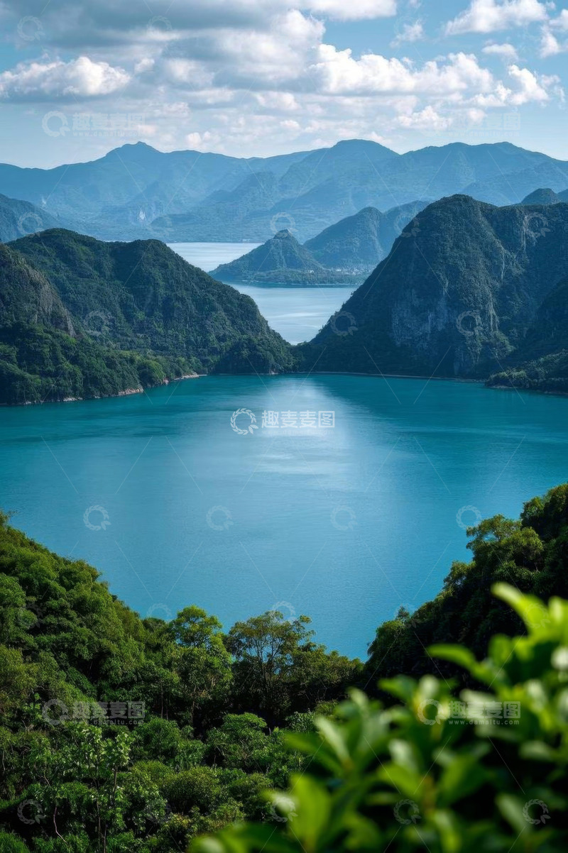 高清大图下载【趣麦麦图】山水相依的自然风光