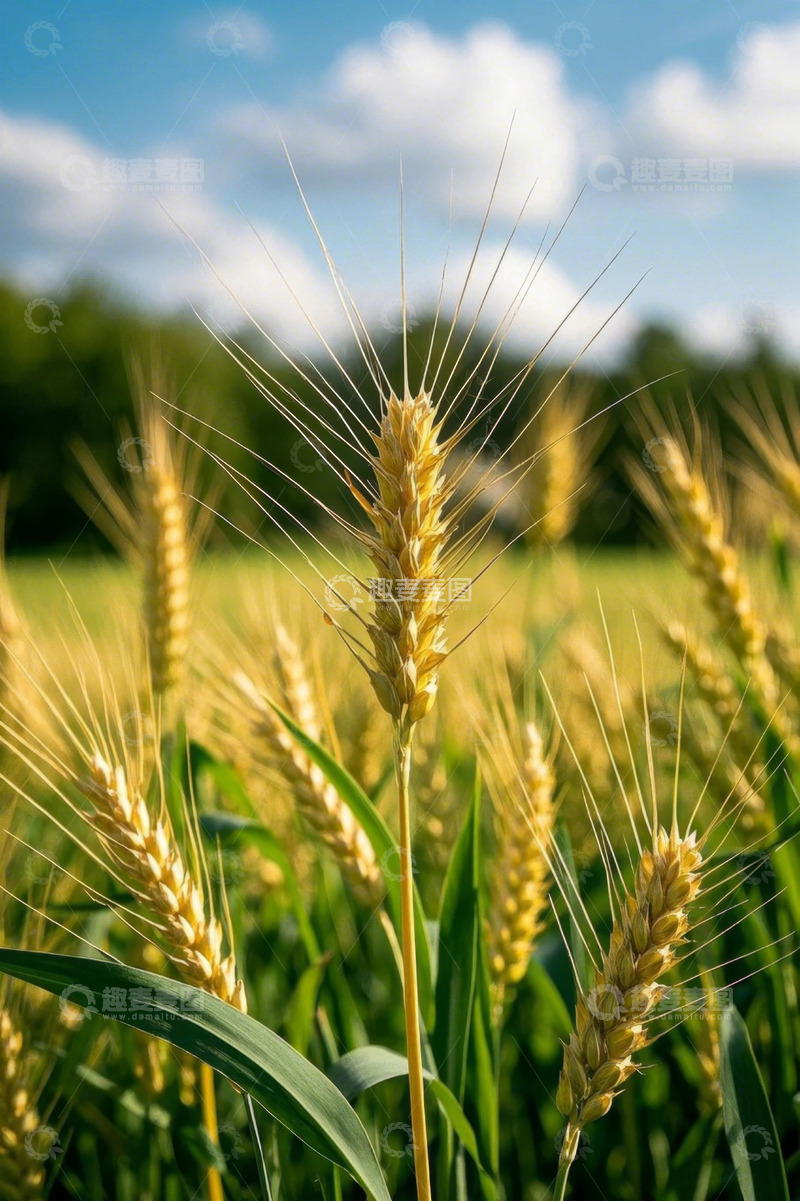高清大图下载【趣麦麦图】麦田里成熟的小麦