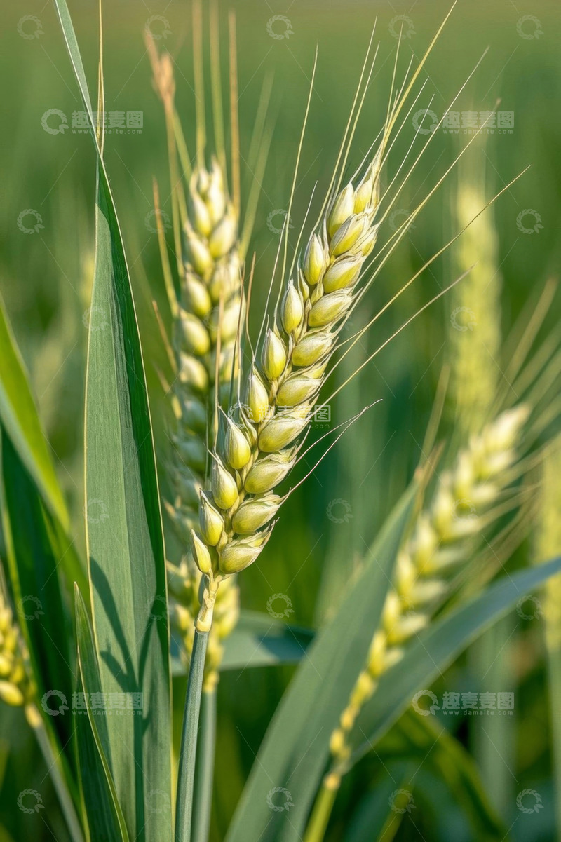 高清大图下载【趣麦麦图】田间生长的小麦特写