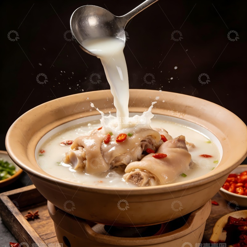 高清大图下载【趣麦麦图】一锅老妈蹄花汤