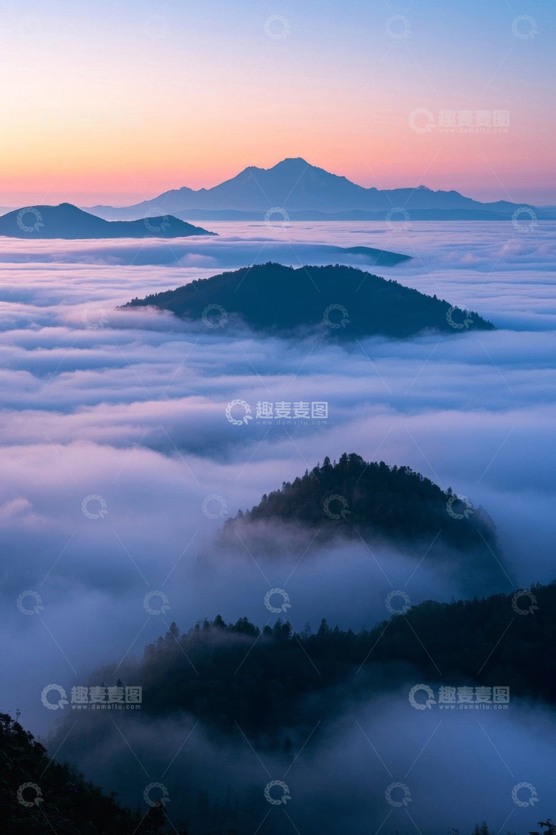 高清大图下载【趣麦麦图】山峦云海日出自然景观