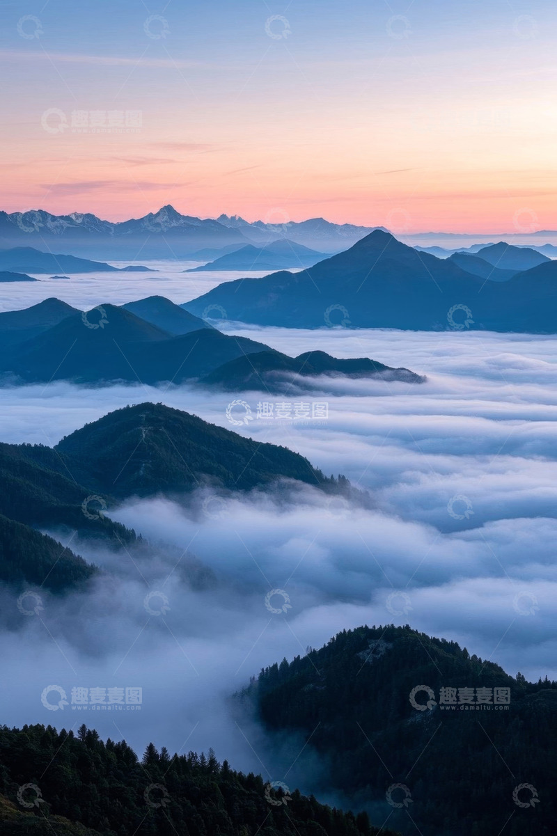 高清大图下载【趣麦麦图】山峦云海日出自然景观