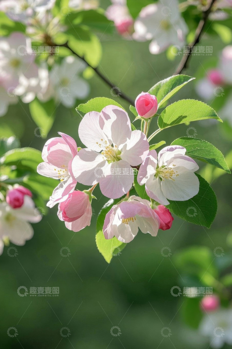 高清大图下载【趣麦麦图】盛开的粉色花朵特写