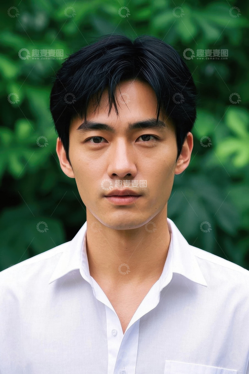 高清大图下载【趣麦麦图】亚洲年轻男子户外写真照片