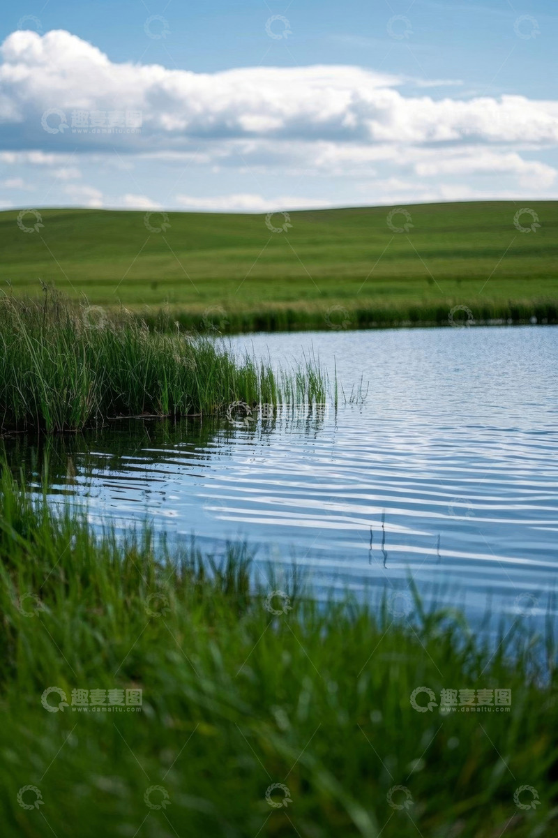 高清大图下载【趣麦麦图】草原湖泊自然景观