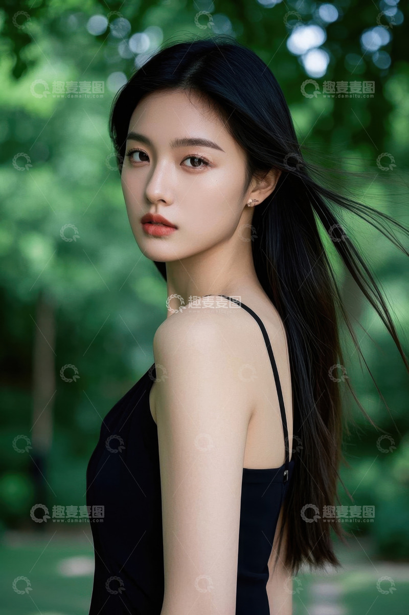 高清大图下载【趣麦麦图】清纯美女户外写真绿意盎然