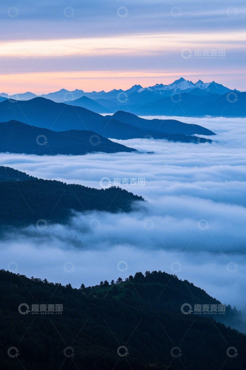 高清大图下载【趣麦麦图】山间云海日出自然风光