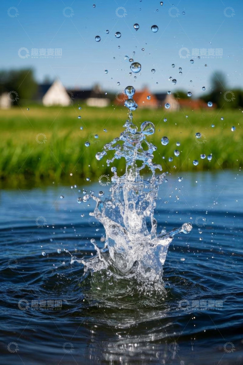 高清大图下载【趣麦麦图】水花飞溅的自然水景画面