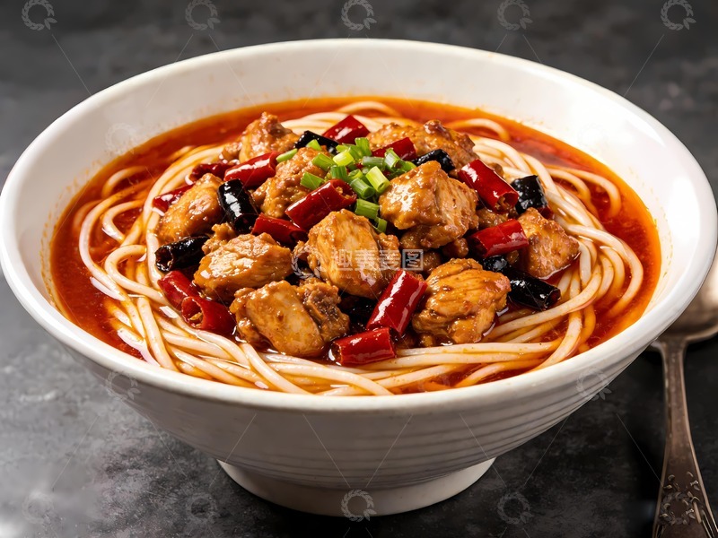 高清大图下载【趣麦麦图】一碗鸡肉米线