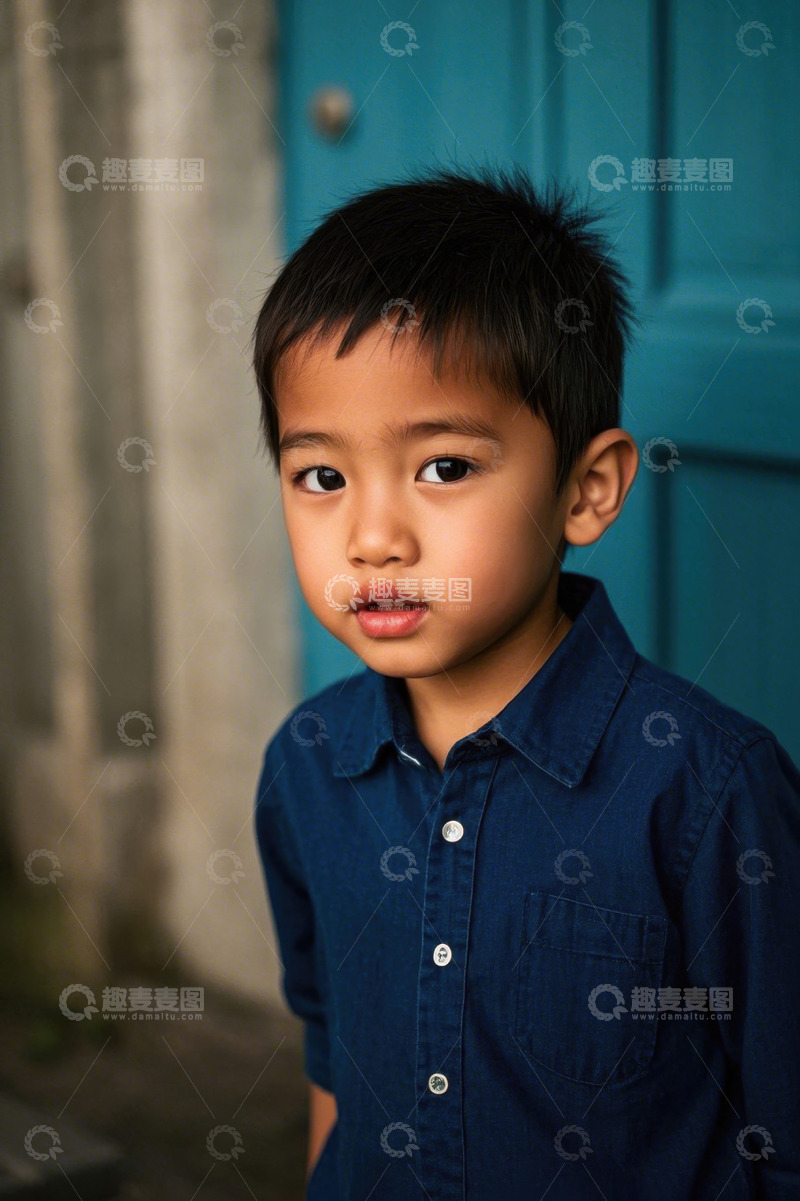 高清大图下载【趣麦麦图】可爱男孩户外肖像照片