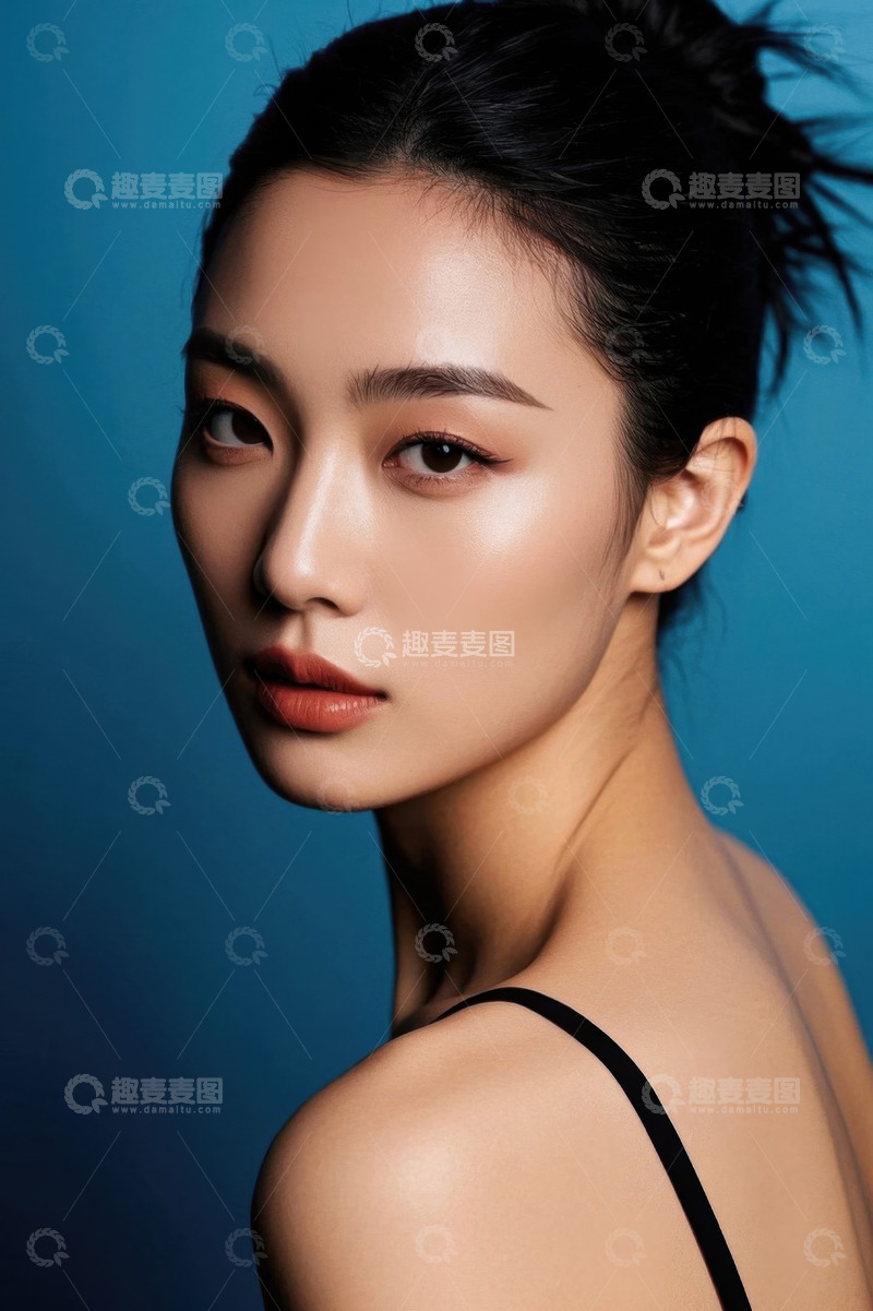 高清大图下载【趣麦麦图】美女侧颜照时尚写真