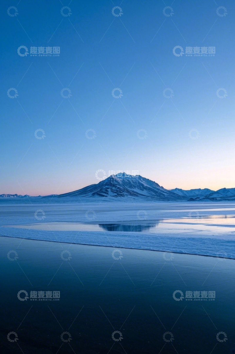 高清大图下载【趣麦麦图】雪山湖泊自然风光