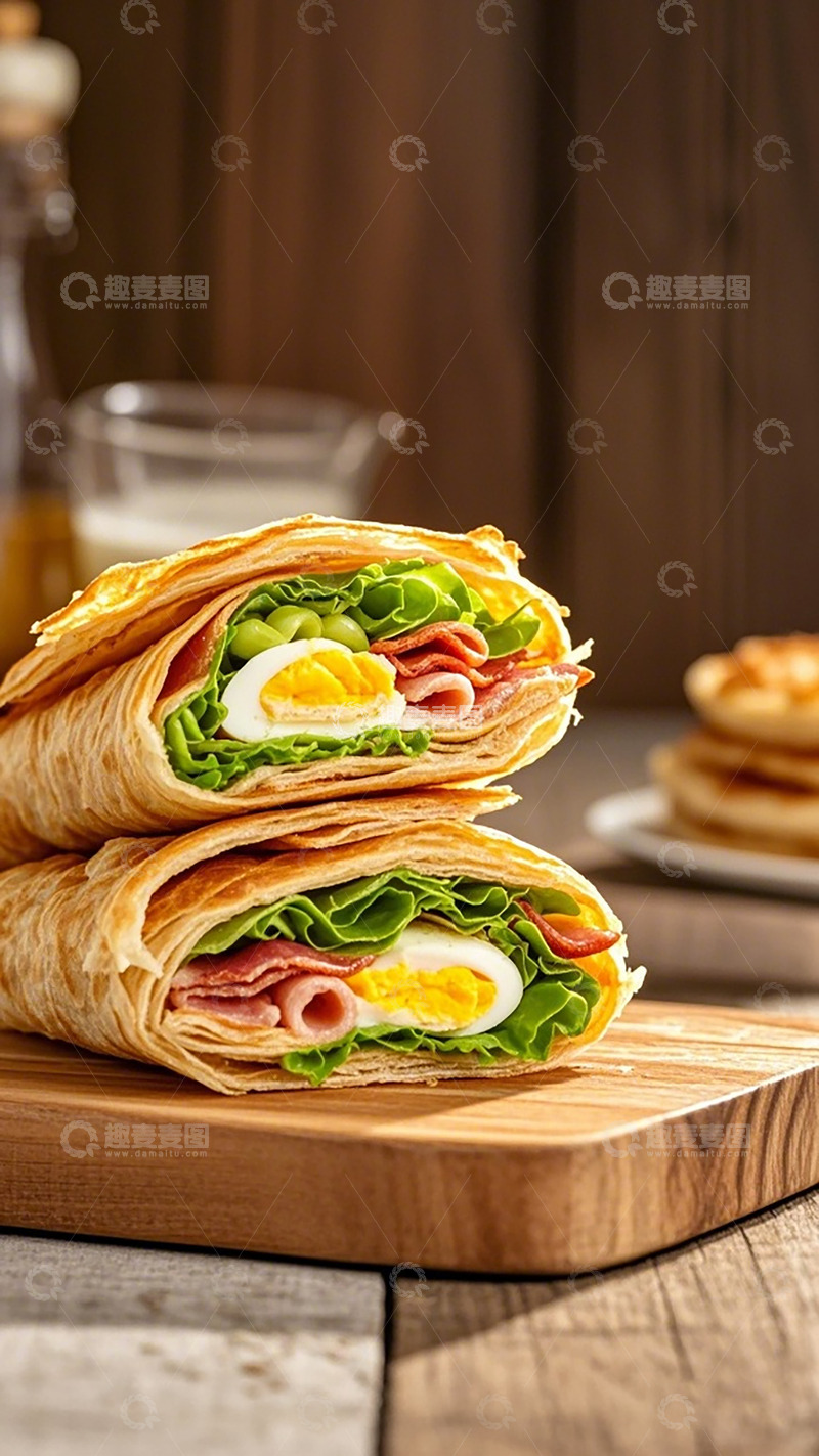 高清大图下载【趣麦麦图】美味卷饼美食摄影