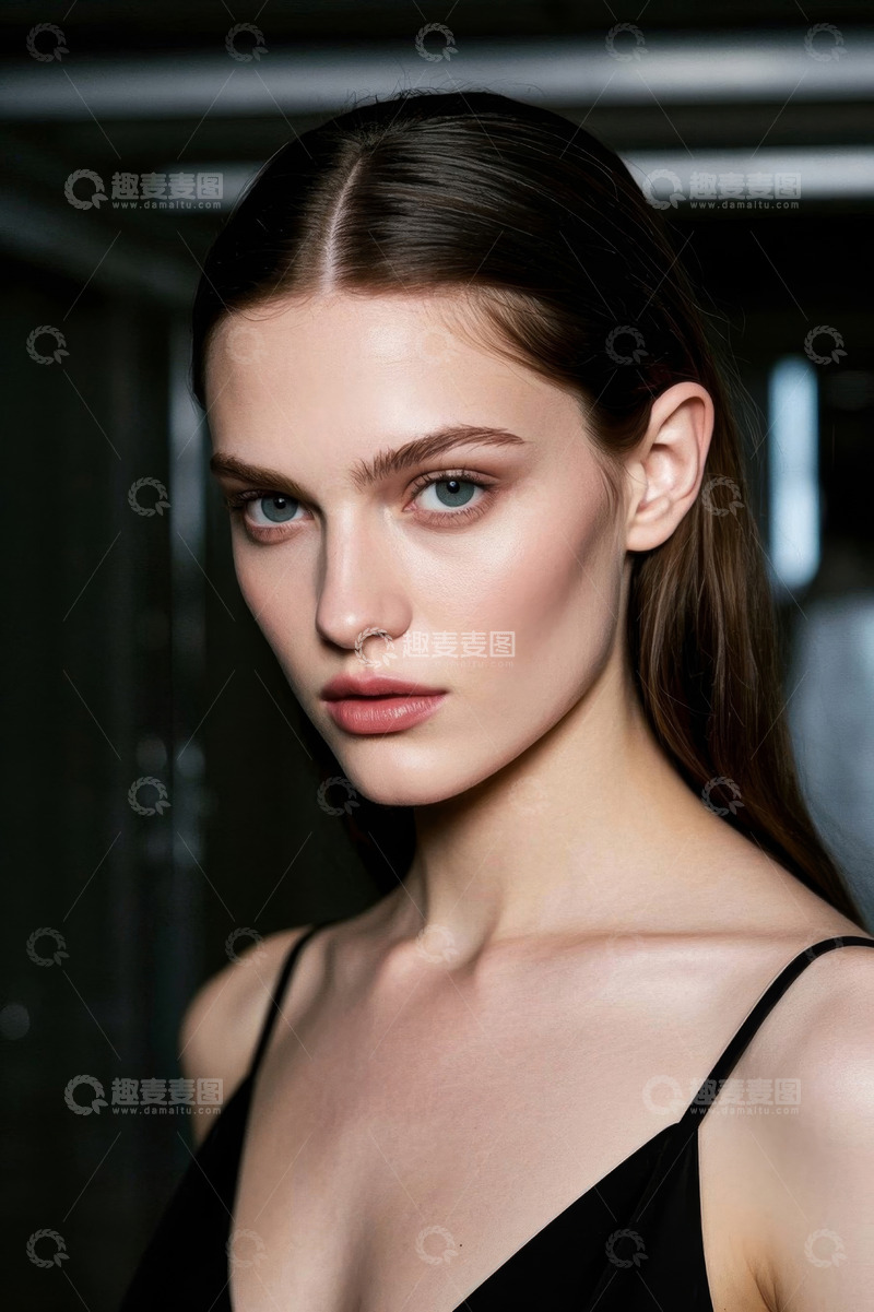 高清大图下载【趣麦麦图】时尚美女肖像写真眼神迷人