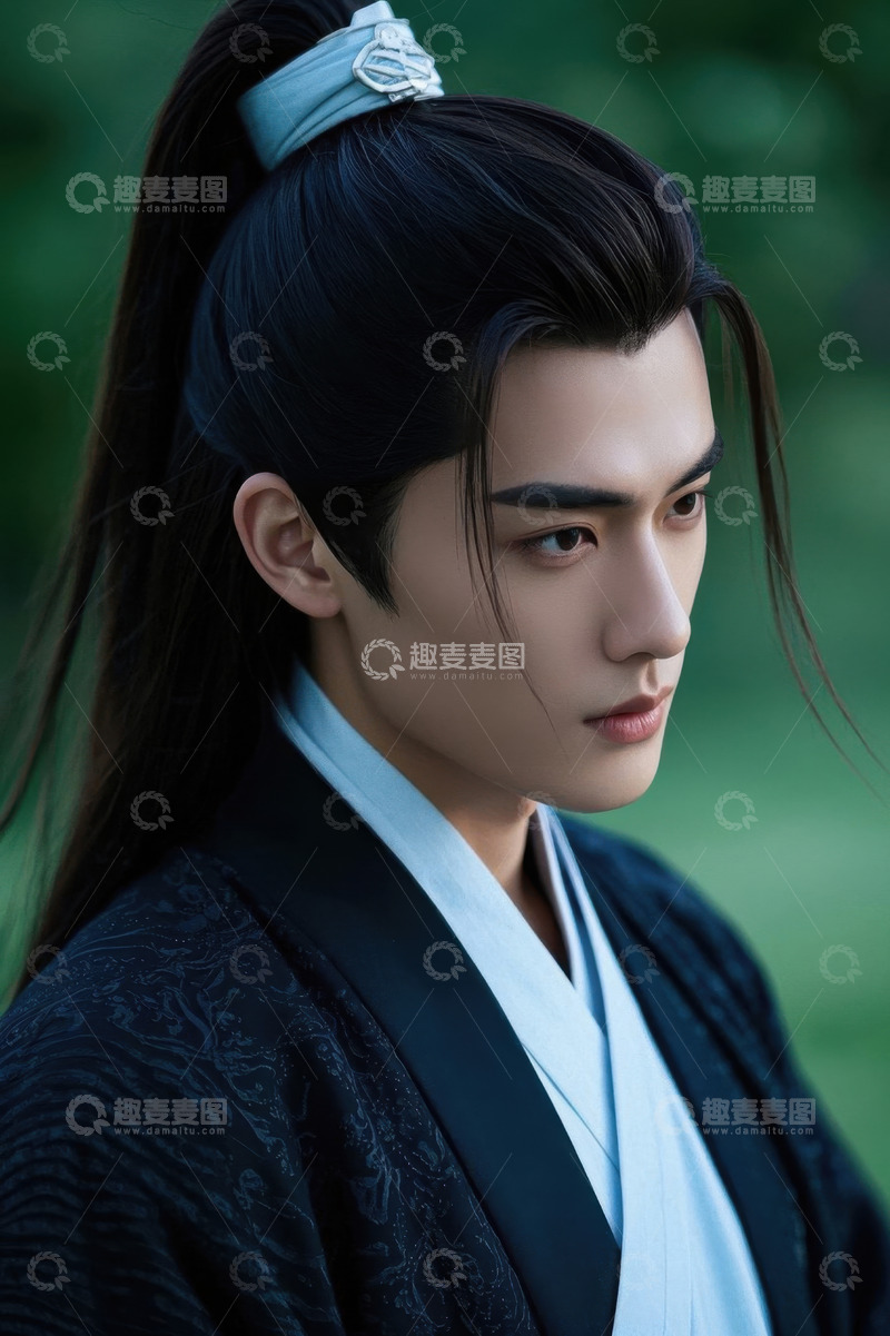 高清大图下载【趣麦麦图】古装男子侧颜高清写真