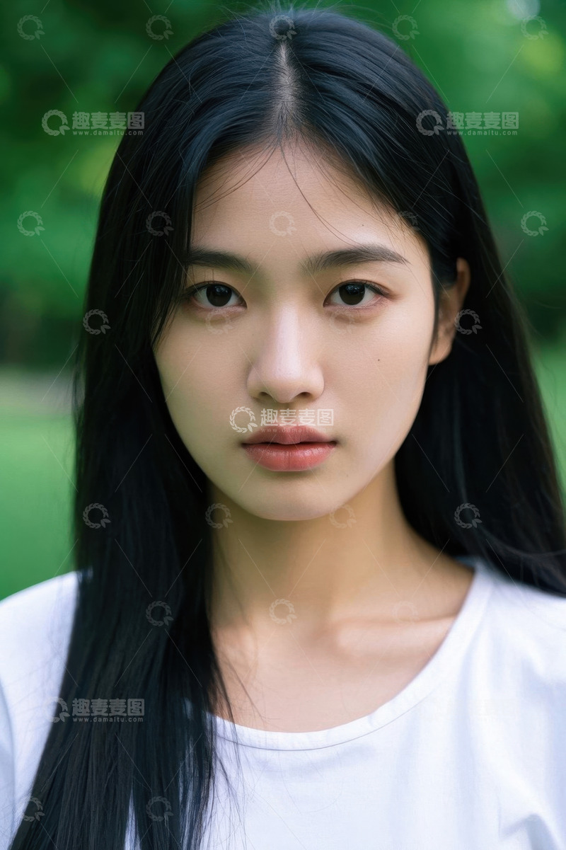 高清大图下载【趣麦麦图】清纯少女户外写真特写