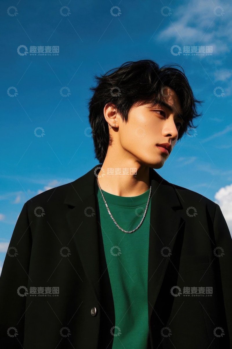 高清大图下载【趣麦麦图】阳光下俊逸少年时尚写真