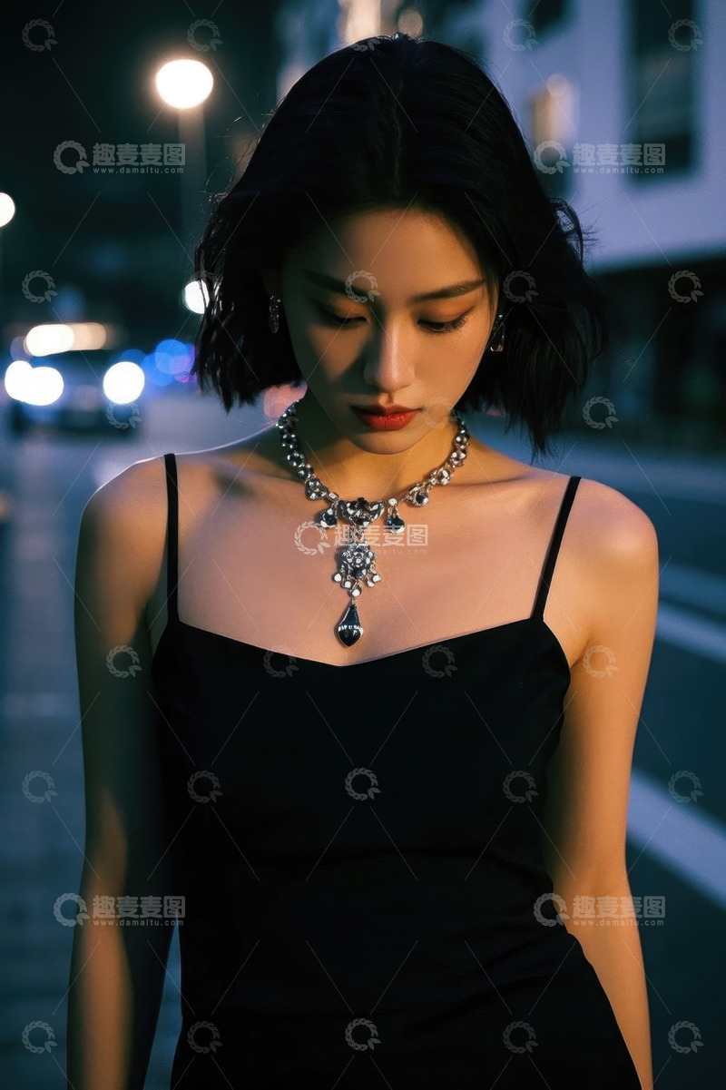 高清大图下载【趣麦麦图】夜色朦胧都市丽人时尚写真